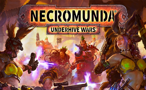 Три скриншота и окно выхода Necromunda: Underhive Wars
