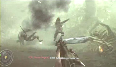 В видео показано сражение в джунглях