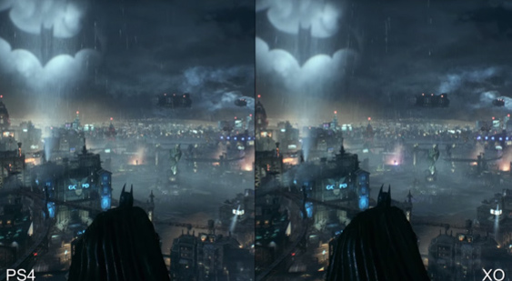 Видео сравнения Batman: Arkham Knight - PS4 vs Xbox One - графика