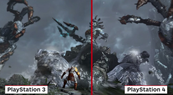 Видео God of War 3 - сравнение графики на PS4 и PS3