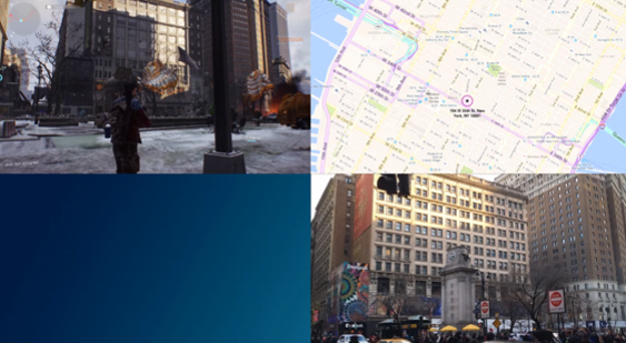 Видео Tom Clancy’s The Division - реальный и виртуальный Нью-Йорк 	
