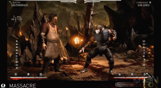 Геймплей Mortal Kombat X - вариации Leatherface