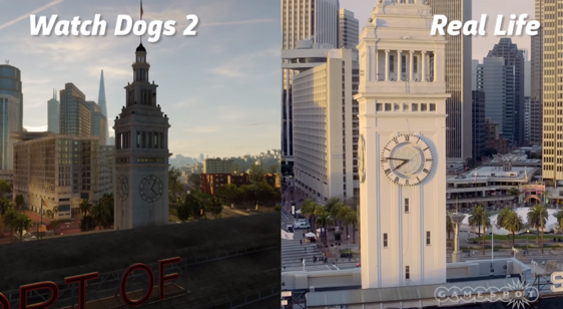 Видео Watch Dogs 2 - сравнение с реальностью