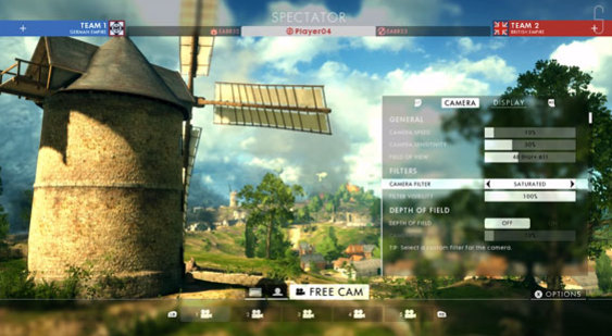 Видео Battlefield 1 - особенности режима наблюдателя