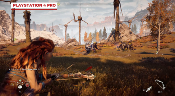 Видео Horizon Zero Dawn - сравнение PS4 Pro и PS4