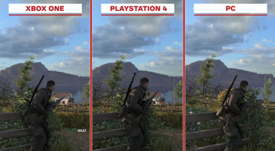 Видео Sniper Elite 4 - сравнение графики на ПК и консолях