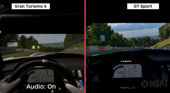 Видео Gran Turismo Sport - сравнение звука с Gran Turismo 6
