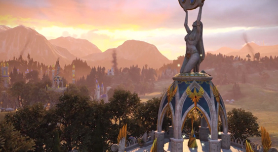 Геймплей Total War: Warhammer 2 - битва темных и высших эльфов