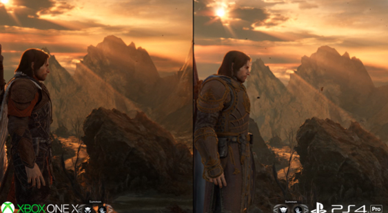 Видео Middle Earth: Shadow of War - анализ версии для Xbox One X, сравнение с PS4 Pro