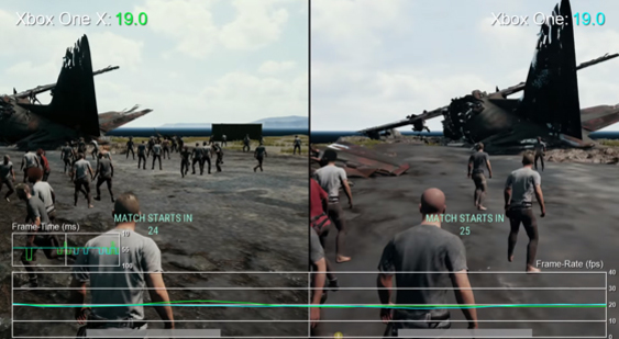 Видео PUBG- сравнение производительности на Xbox One и Xbox One X
