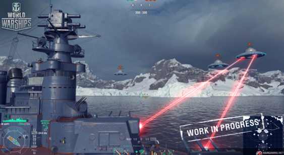 Видео о создании World of Warships - битва с летающими тарелками