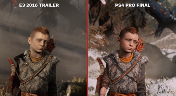 Сравнение финальной версии God of War с вариантом для E3 2016